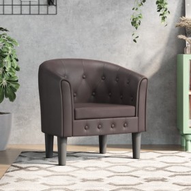 Sillón cuero sintético marrón de , Sillones - Ref: Foro24-356459, Precio: 177,94 €, Descuento: %