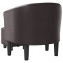 Sillón con taburete cuero sintético marrón by , Armchairs - Ref: Foro24-356465, Price: 173,30 €, Discount: %