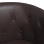 Sillón con taburete cuero sintético marrón by , Armchairs - Ref: Foro24-356465, Price: 173,30 €, Discount: %
