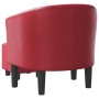 Sillón diseño de cubo con reposapiés cuero sintético rojo tinto von , Sessel - Ref: Foro24-356467, Preis: 174,69 €, Rabatt: %
