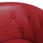Sillón diseño de cubo con reposapiés cuero sintético rojo tinto von , Sessel - Ref: Foro24-356467, Preis: 174,69 €, Rabatt: %