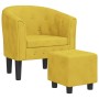 Sillón con taburete terciopelo amarillo by , Armchairs - Ref: Foro24-356484, Price: 191,30 €, Discount: %