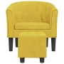 Sillón con taburete terciopelo amarillo by , Armchairs - Ref: Foro24-356484, Price: 191,30 €, Discount: %