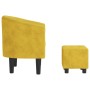 Sillón con taburete terciopelo amarillo by , Armchairs - Ref: Foro24-356484, Price: 191,30 €, Discount: %