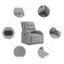 Sillón reclinable eléctrico tela gris claro by , Armchairs - Ref: Foro24-3206567, Price: 295,63 €, Discount: %
