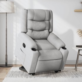 Sillón reclinable elevable de tela gris claro by , Armchairs - Ref: Foro24-3206573, Price: 338,33 €, Discount: %