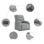 Sillón reclinable elevable de tela gris claro by , Armchairs - Ref: Foro24-3206573, Price: 338,33 €, Discount: %