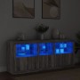 Aparador con luces LED gris Sonoma 162x37x67 cm by , Sideboards - Ref: Foro24-3209000, Price: 224,81 €, Discount: %