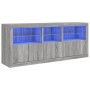 Aparador con luces LED gris Sonoma 162x37x67 cm by , Sideboards - Ref: Foro24-3209000, Price: 224,81 €, Discount: %