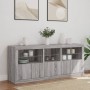 Aparador con luces LED gris Sonoma 162x37x67 cm by , Sideboards - Ref: Foro24-3209000, Price: 224,81 €, Discount: %