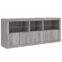Aparador con luces LED gris Sonoma 162x37x67 cm by , Sideboards - Ref: Foro24-3209000, Price: 224,81 €, Discount: %