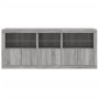 Aparador con luces LED gris Sonoma 162x37x67 cm by , Sideboards - Ref: Foro24-3209000, Price: 224,81 €, Discount: %