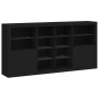 Aparador con luces LED negro 202x37x100 cm von , Sideboards - Ref: Foro24-3209185, Preis: 276,11 €, Rabatt: %