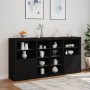 Aparador con luces LED negro 202x37x100 cm von , Sideboards - Ref: Foro24-3209185, Preis: 276,11 €, Rabatt: %