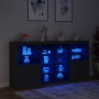 Aparador con luces LED negro 202x37x100 cm von , Sideboards - Ref: Foro24-3209185, Preis: 276,11 €, Rabatt: %