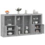 Aparador con luces LED gris hormigón 202x37x100 cm by , Sideboards - Ref: Foro24-3209187, Price: 218,05 €, Discount: %