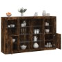 Aparador con luz LED 3 pzas madera de ingeniería roble ahumado by , Sideboards - Ref: Foro24-3209139, Price: 216,90 €, Discou...