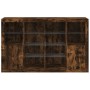 Aparador con luz LED 3 pzas madera de ingeniería roble ahumado by , Sideboards - Ref: Foro24-3209139, Price: 216,90 €, Discou...