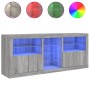 Aparador con luces LED gris Sonoma 162x37x67 cm von , Sideboards - Ref: Foro24-3209035, Preis: 218,24 €, Rabatt: %