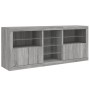 Aparador con luces LED gris Sonoma 162x37x67 cm von , Sideboards - Ref: Foro24-3209035, Preis: 218,24 €, Rabatt: %