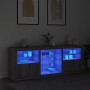 Aparador con luces LED gris Sonoma 181,5x37x67 cm by , Sideboards - Ref: Foro24-3209042, Price: 230,76 €, Discount: %