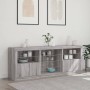 Aparador con luces LED gris Sonoma 181,5x37x67 cm by , Sideboards - Ref: Foro24-3209042, Price: 230,76 €, Discount: %