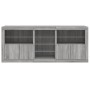 Aparador con luces LED gris Sonoma 181,5x37x67 cm by , Sideboards - Ref: Foro24-3209042, Price: 230,76 €, Discount: %