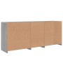 Aparador con luces LED gris Sonoma 181,5x37x67 cm by , Sideboards - Ref: Foro24-3209042, Price: 230,76 €, Discount: %
