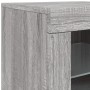 Aparador con luces LED gris Sonoma 181,5x37x67 cm by , Sideboards - Ref: Foro24-3209042, Price: 230,76 €, Discount: %