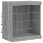 Aparador con luces LED gris Sonoma 181,5x37x67 cm by , Sideboards - Ref: Foro24-3209042, Price: 230,76 €, Discount: %
