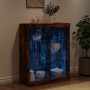 Aparador con luces LED roble ahumado 81x37x100 cm von , Sideboards - Ref: Foro24-836718, Preis: 83,93 €, Rabatt: %