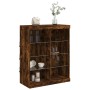 Aparador con luces LED roble ahumado 81x37x100 cm von , Sideboards - Ref: Foro24-836718, Preis: 83,93 €, Rabatt: %