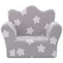 Sofá para niños felpa suave gris claro con estrellas by , Baby and Toddler Furniture - Ref: Foro24-357040, Price: 38,90 €, Di...