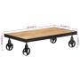 Mesa de centro con ruedas madera maciza de mango 100x55x26 cm | Foro24.es | Tu tienda online para hogar, jardín y más Foro24.es