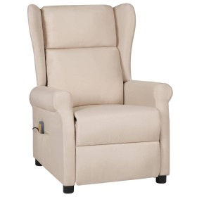 Sillón de masaje de tela color crema by , Electric massage chairs - Ref: Foro24-348525, Price: 241,59 €, Discount: %