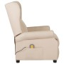 Sillón de masaje de tela color crema by , Electric massage chairs - Ref: Foro24-348525, Price: 241,59 €, Discount: %