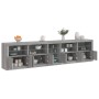 Aparador con luces LED gris Sonoma 283x37x67 cm by , Sideboards - Ref: Foro24-3209028, Price: 359,29 €, Discount: %