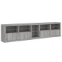 Aparador con luces LED gris Sonoma 283x37x67 cm by , Sideboards - Ref: Foro24-3209028, Price: 359,29 €, Discount: %