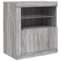 Aparador con luces LED gris Sonoma 283x37x67 cm by , Sideboards - Ref: Foro24-3209028, Price: 359,29 €, Discount: %