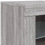 Aparador con luces LED gris Sonoma 283x37x67 cm by , Sideboards - Ref: Foro24-3209028, Price: 359,29 €, Discount: %