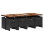 Set de comedor de jardín 9 pzas y cojines ratán sintético negro by , Garden sets - Ref: Foro24-3210567, Price: 866,88 €, Disc...