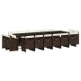 Set de muebles jardín 17 pzas y cojines ratán sintético marrón | Foro24.es | Tu tienda online para hogar, jardín y más Foro24.es