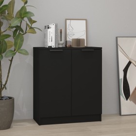 Schwarzer Sperrholz-Sideboard 60x30x70 cm von vidaXL, Sideboards - Ref: Foro24-811062, Preis: 67,84 €, Rabatt: %