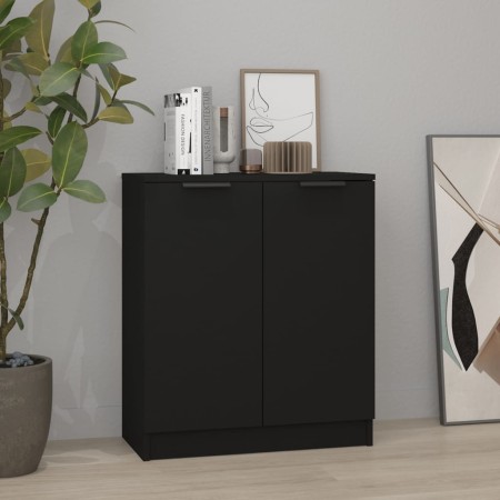 Aparador de madera contrachapada negro 60x30x70 cm by vidaXL, Sideboards - Ref: Foro24-811062, Price: 68,06 €, Discount: %