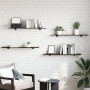 Estantes pared 4 uds madera ingeniería roble humo 100x20x1,5 cm de , Estanterías - Ref: Foro24-838291, Precio: 33,35 €