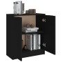 Aparador de madera contrachapada negro 60x30x70 cm by vidaXL, Sideboards - Ref: Foro24-811062, Price: 68,06 €, Discount: %