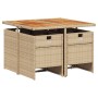 Set comedor de jardín 5 pzas con cojines ratán sintético beige von , Gartensets - Ref: Foro24-3210544, Preis: 449,07 €, Rabat...