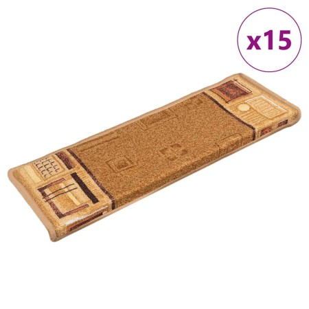 Alfombrilla autoadhesiva de escalera 15 uds beige 65x21x4 cm | Foro24.es | Tu tienda online para hogar, jardín y más Foro24.es