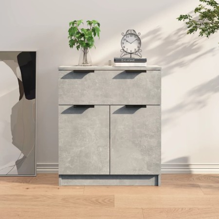 Betongraues Sperrholz-Sideboard 60x30x70 cm von vidaXL, Sideboards - Ref: Foro24-811092, Preis: 60,27 €, Rabatt: %