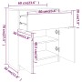 Concrete gray plywood sideboard 60x30x70 cm by vidaXL, Sideboards - Ref: Foro24-811092, Price: 60,20 €, Discount: %